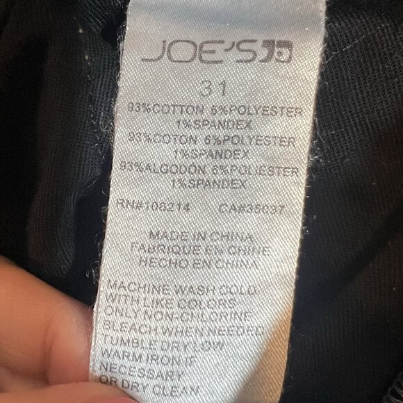 Joe's Women’s Jeans Size 31 Blue Straight Leg Zipper Pockets Cuffed Distressed - Picture 10 of 10